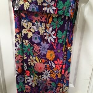 Lularoe Maxi XL purple bkgrnd w/multi color flrl